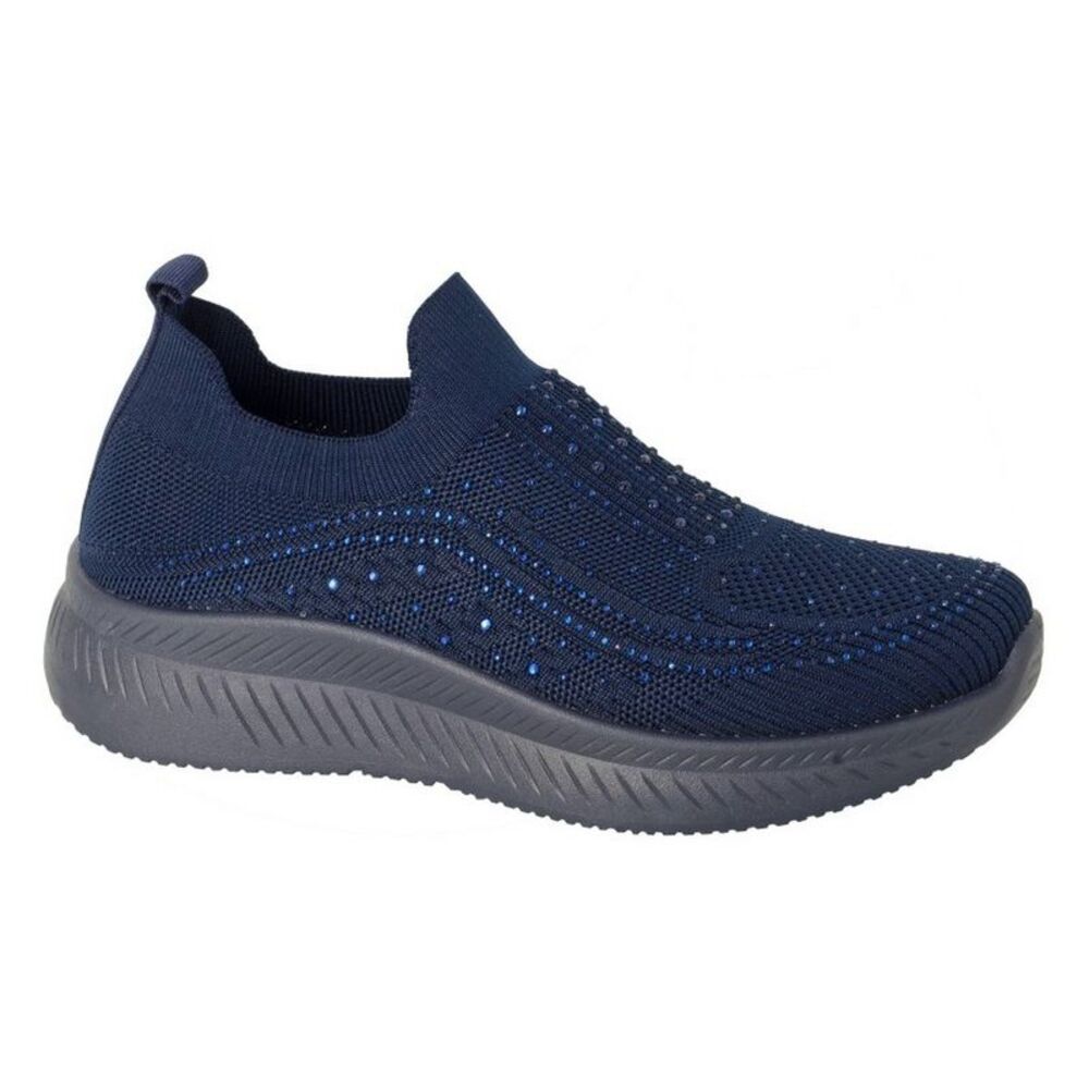 Boulevard Womens/Ladies Elasticated Sneakers / Navy